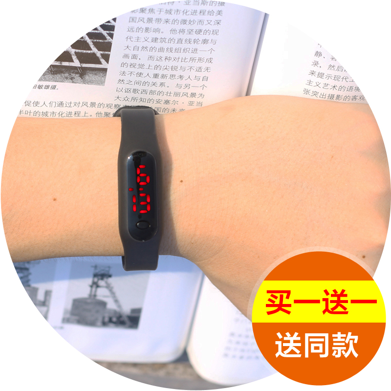 時尚潮流LED手環表電子表男女學生情侶兒童手表 韓版簡約運動觸控