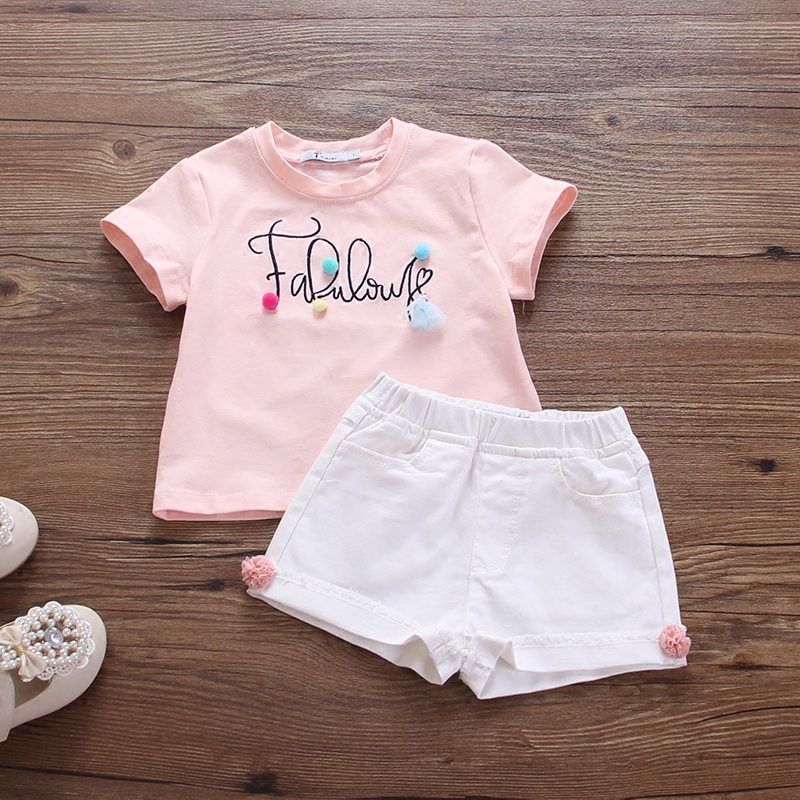 女童裝寶寶夏季t恤短款夏裝打底衫嬰兒童純棉短袖圓領上衣服